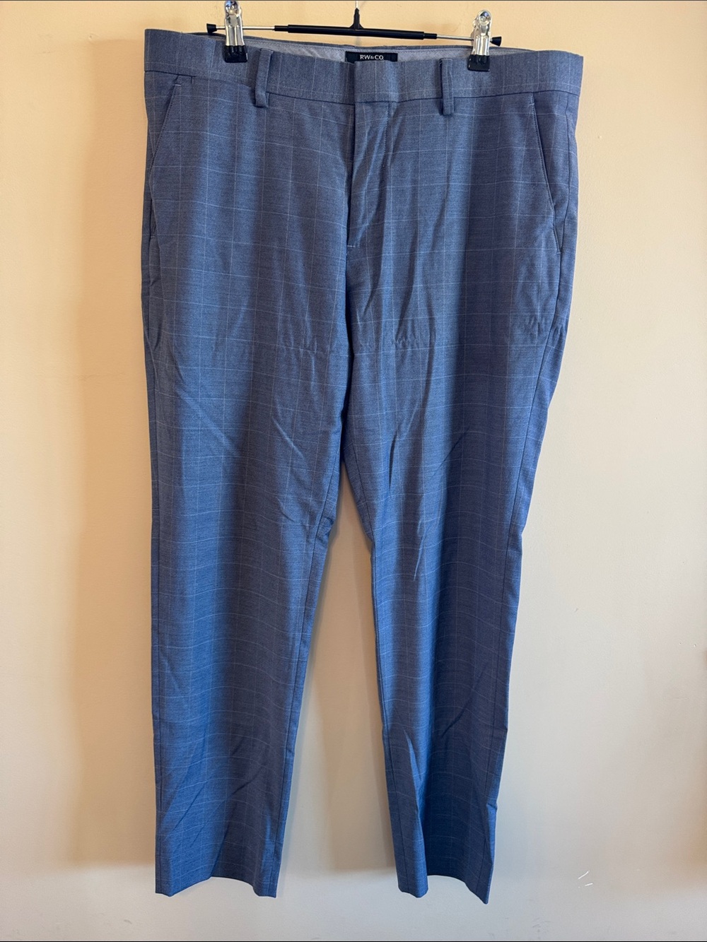 RW&CO. Blue Windowpane Dress Pants